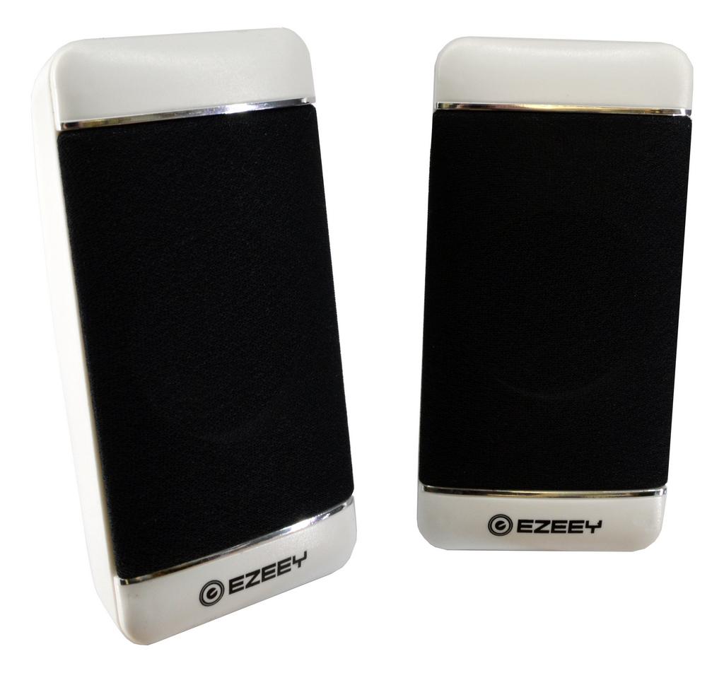 Ηχείο Stereo Multimedia Ezeey S4 με σύνδεση 3.5mm και USB φόρτιση, 2.5W x 2, 4Ω 3W, Λευκό