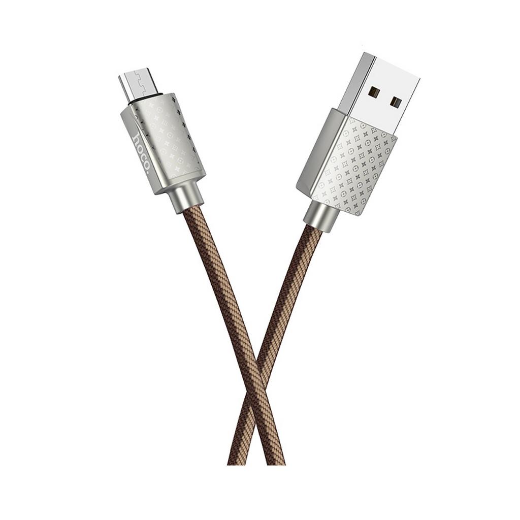 Καλώδιο σύνδεσης Hoco U61 Treasure USB σε Micro-USB Fast Charging 2.4A Καφέ LV 1.2μ