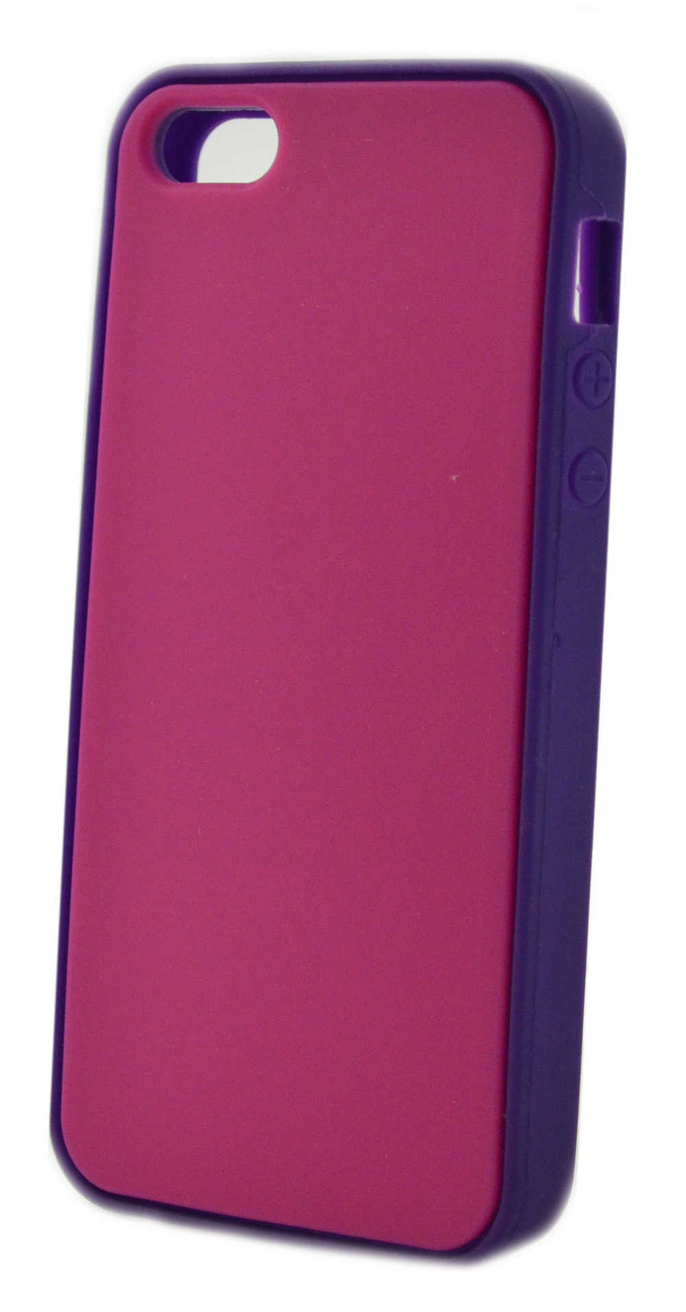 Θήκη Σιλικόνης Ancus για Apple iPhone SE/5/5S δίχρωμη Ρόζ-Μώβ