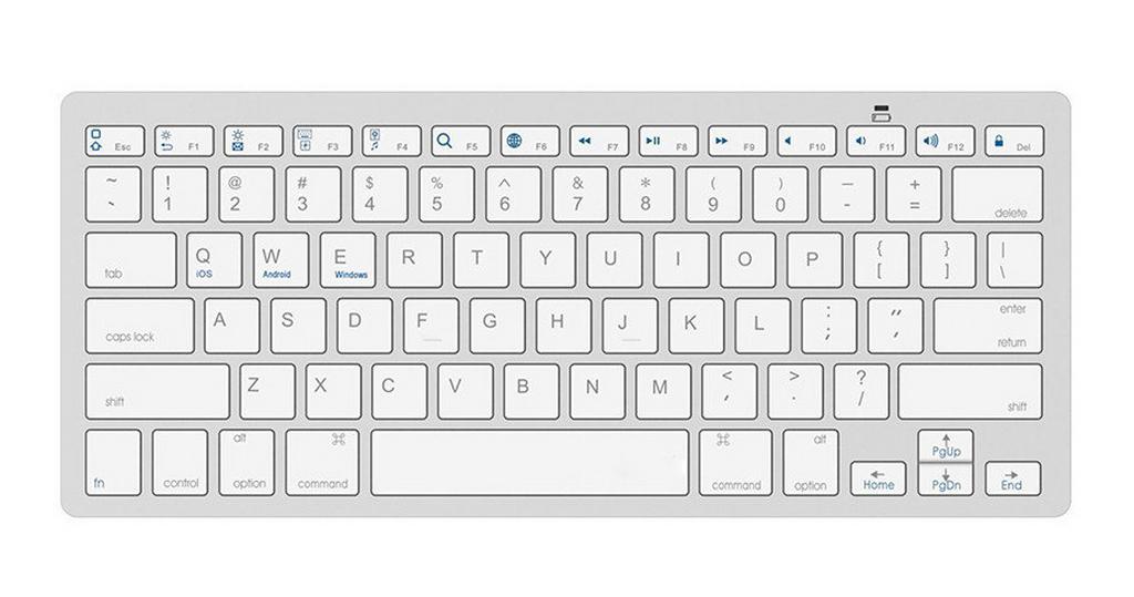 Πληκτρολόγιο Bluetooth Mobilis BK3001 για Smartphone, Tablet, PC και SmartTV Ασημί - Λευκό