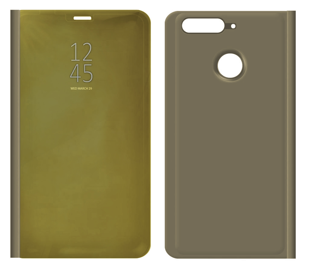 Θήκη Book Kview Standing Cover για Huawei Y6 (2018) Χρυσαφί