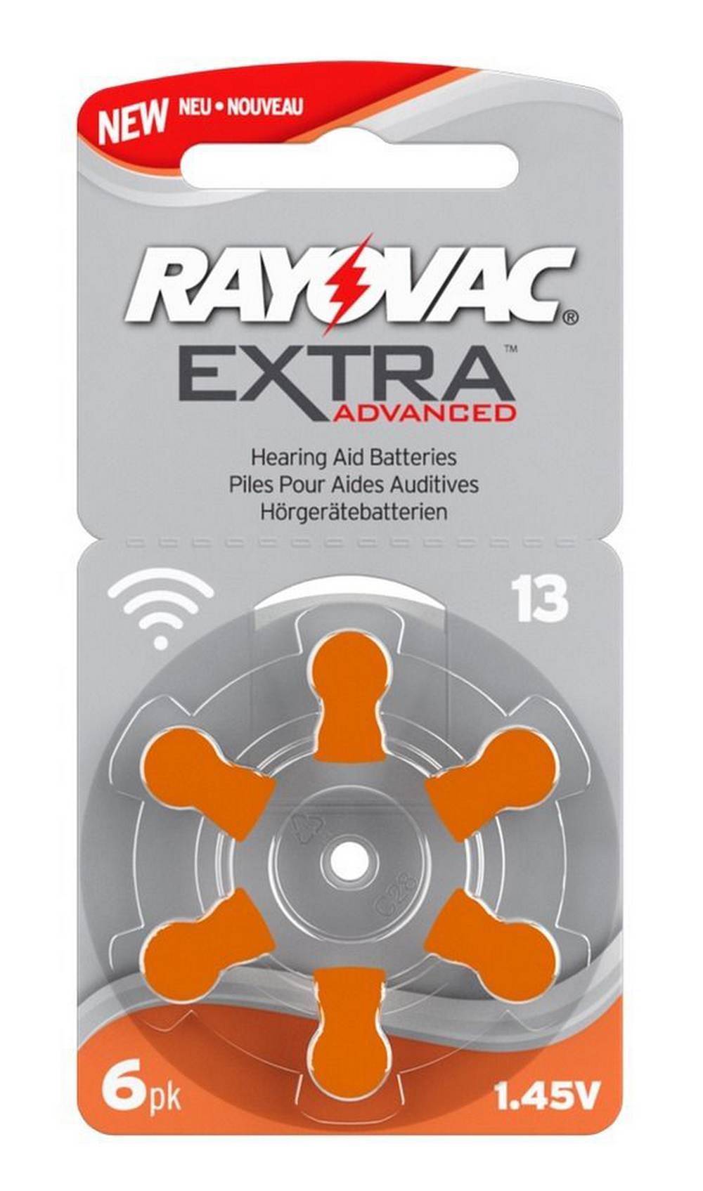 Μπαταρίες Ακουστικών Βαρηκοΐας Rayovac 13 Extra Advanced 1.45V Τεμ. 6