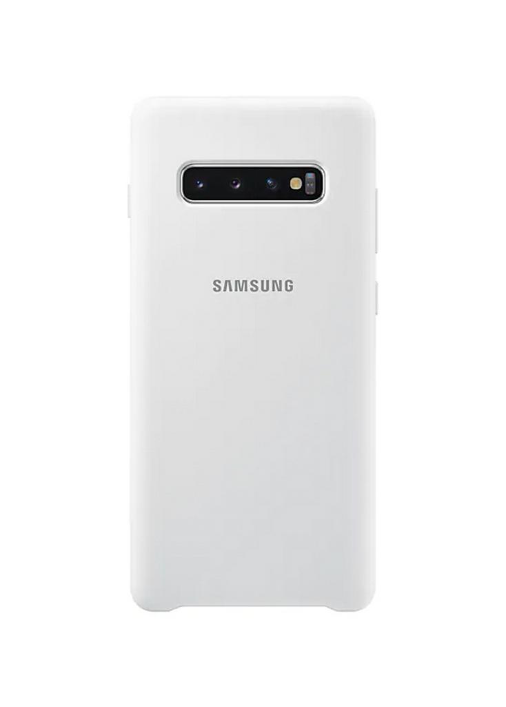 Θήκη Faceplate Samsung Silicone Cover EF-PG975TWEGWW για SM-G975 Galaxy S10+ Λευκή