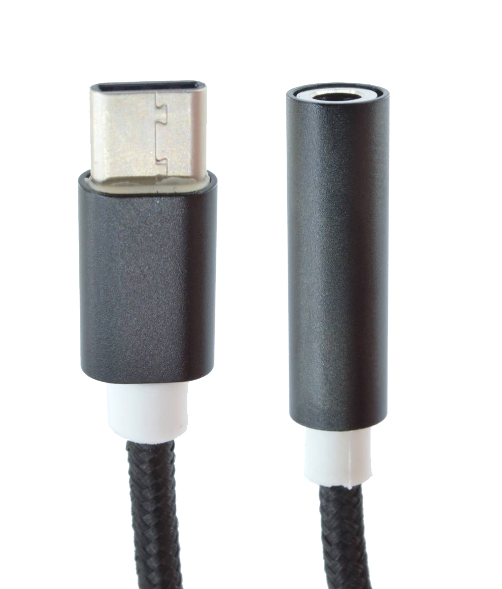 Αντάπτορας USB Type-C σε 3.5 mm Θηλυκό Μαύρο-Λευκό