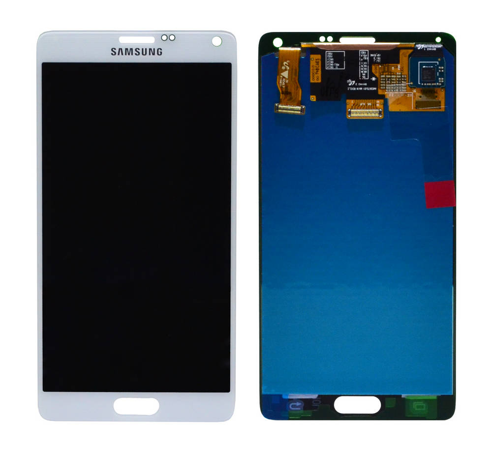 Γνήσια Οθόνη & Μηχανισμός Αφής Samsung SM-N910F Galaxy Note 4 με Κόλλα Λευκή GH97-16565A
