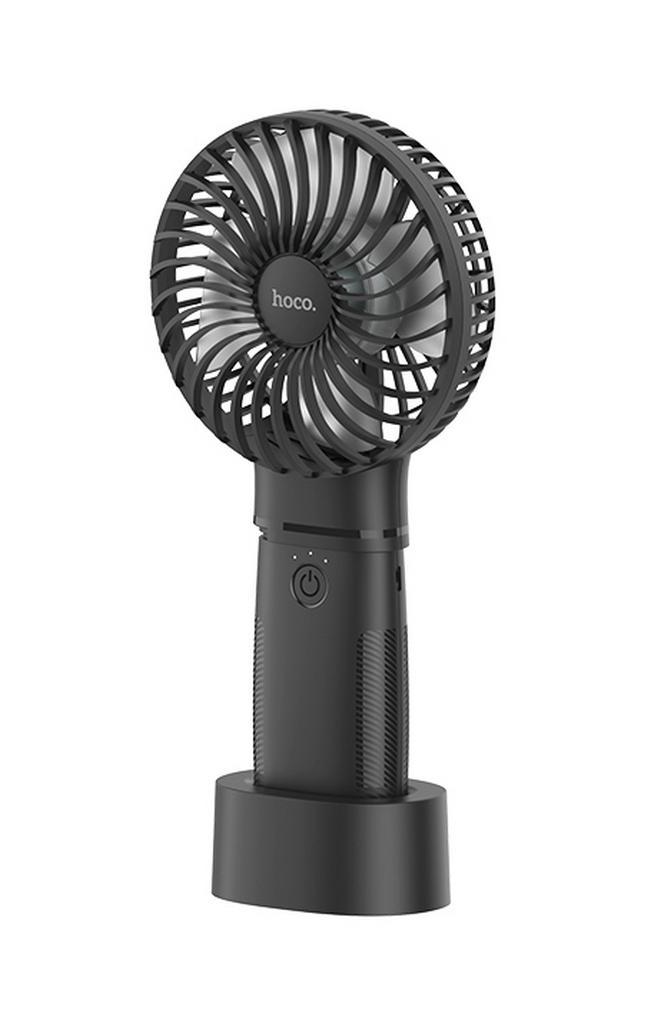Power Bank Hoco F11 4000mAh 2A με φορητό ανεμιστήρα 3 ταχυτήτων Μαύρο