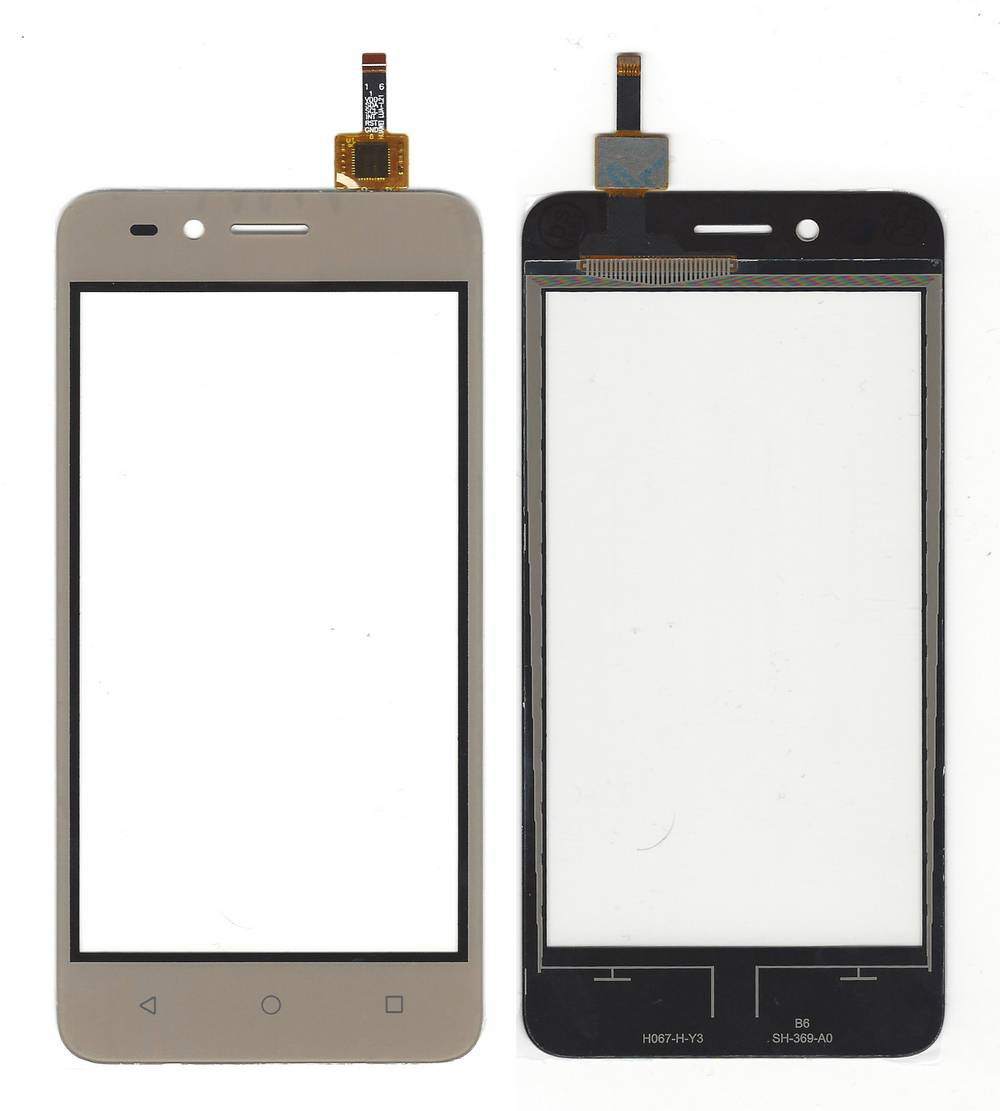 Μηχανισμός Αφής Huawei Y3 II Straight Flex Χρυσαφί χωρίς Κόλλα OEM Type A