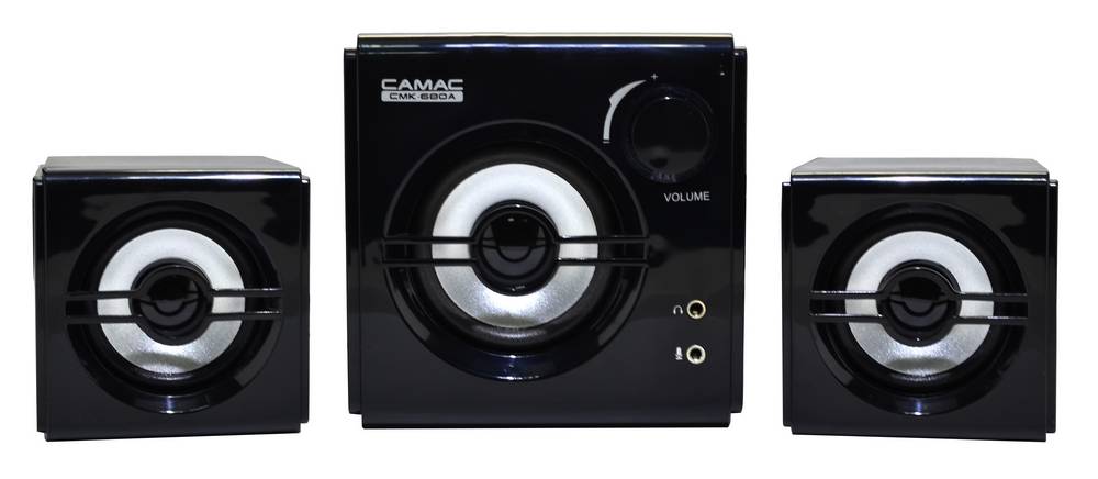 Ηχείο Stereo Camac CMK-680A 2.1 750W 5W+1Wx2 RMS Μαύρο με Τροφοδοσία Πρίζας 7x14x5cm
