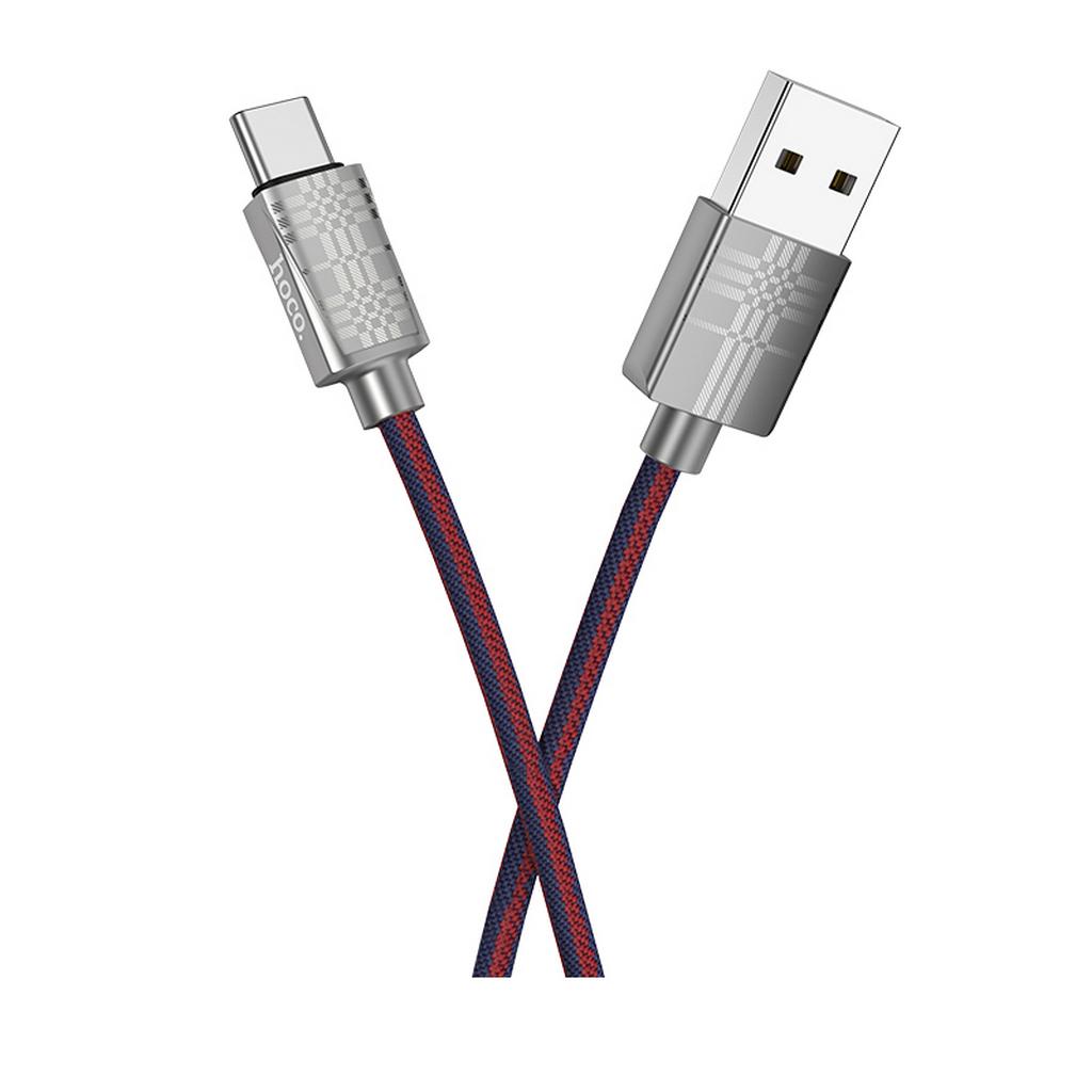 Καλώδιο σύνδεσης Hoco U61 Treasure USB σε Type-C Fast Charging 3.0A Μπλε 1.2μ