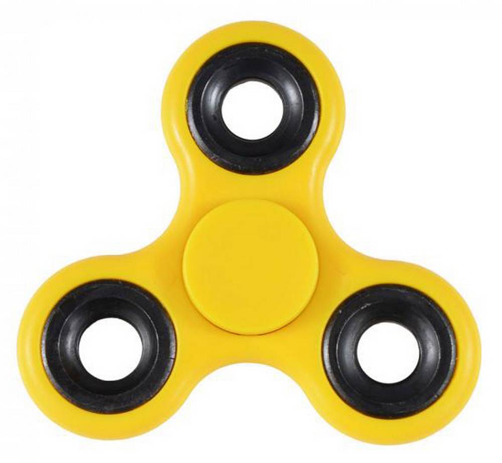 Fidget Spinner ABS Plastic 3 Leaves Κίτρινο 2.5 min