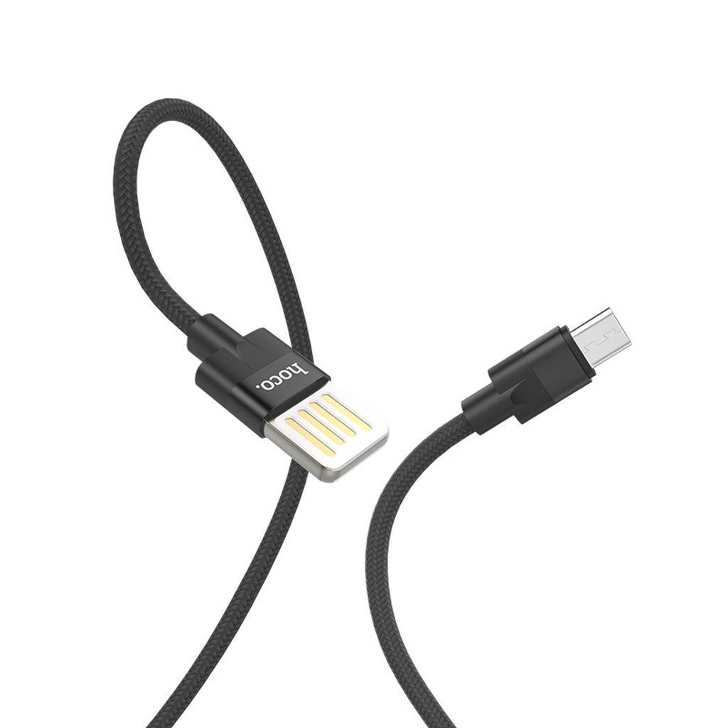 Καλώδιο σύνδεσης Hoco U55 Outstanding USB σε Micro-USB Fast Charging 2.4A Μαύρο 1.2 μ.