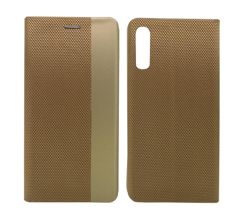 Θήκη Book Ancus Magnetic Canvas για Samsung SM-A505F Galaxy A50 TPU Χρυσαφί