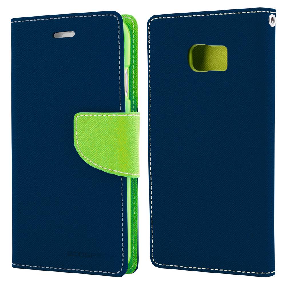 Θήκη Book Goospery Fancy Diary για Samsung SM-G928F Galaxy S6 Edge+ Σκούρο Μπλέ - Lime by Mercury