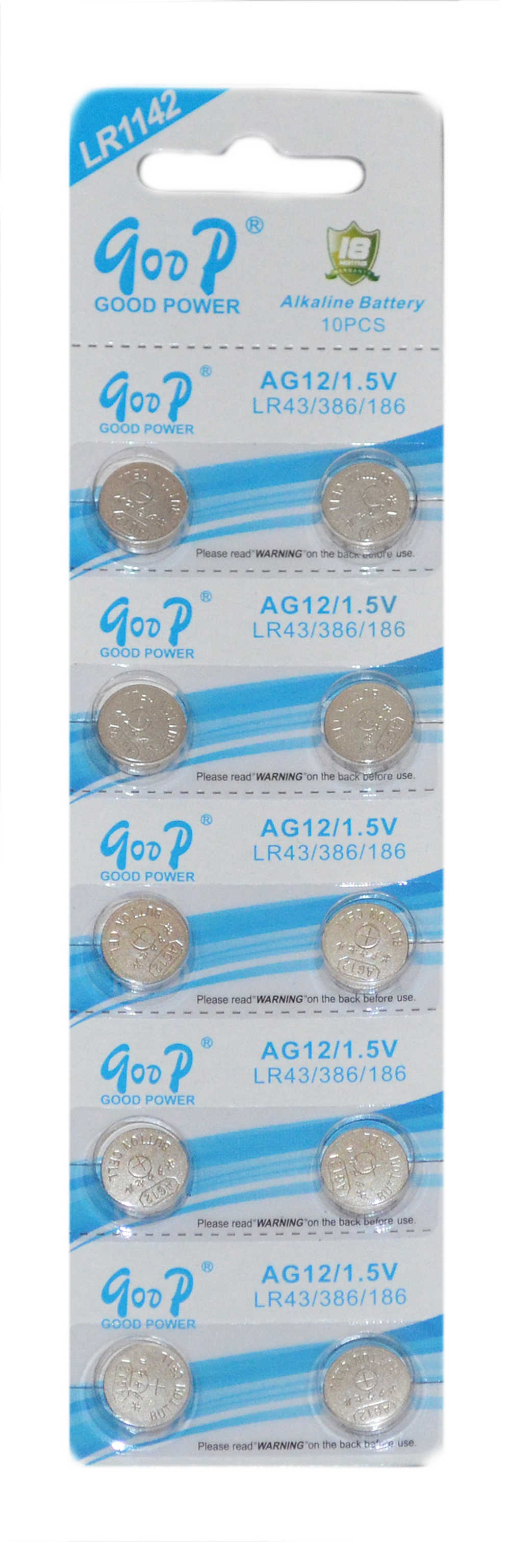 Buttoncell Goop LR1142 AG12 Τεμ. 10