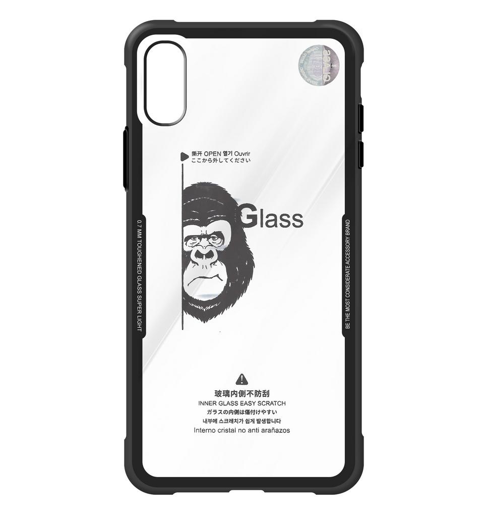 Θήκη Silicone - Glass Armor Back Cover για Apple iPhone X / XS Μαύρη