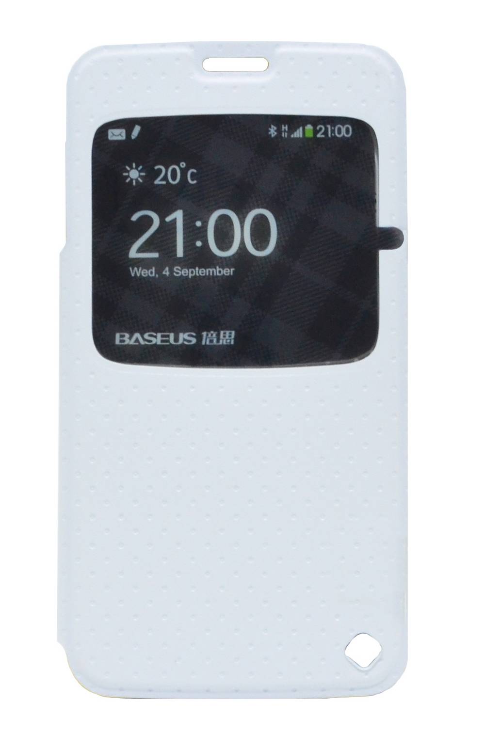 Θήκη Book S-View Baseus Finder για Samsung SM-G900F Galaxy S5 Λευκή με ενεργό S-View