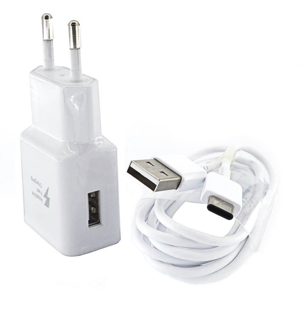 Φορτιστής Ταξιδίου Samsung EP-TA20EWE με Αποσπώμενο Καλώδιο USB Type-C Λευκό 2000 mAh Fast Charge (15W) Original Bulk