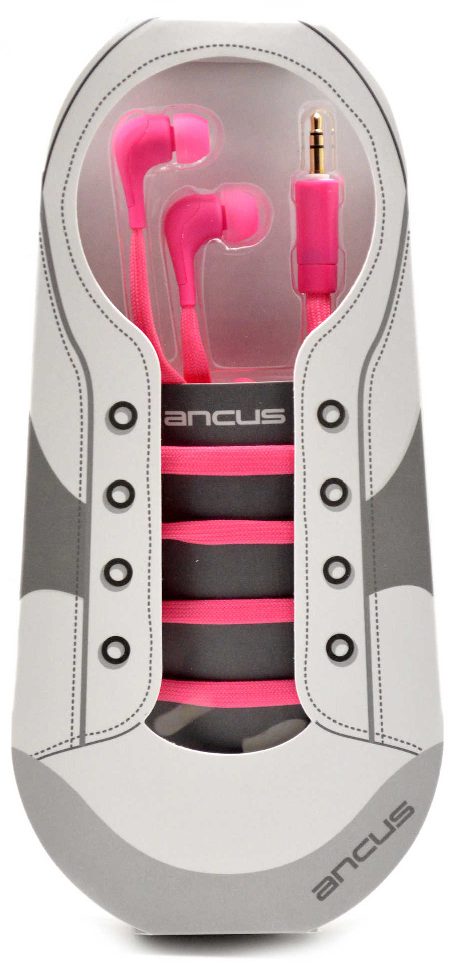 Hands Free Ancus in-Earbud Stereo 3.5 mm για Apple-Samsung-HTC-BlackBerry-LG Ρόζ με Καλώδιο Κορδόνι χωρίς Μικρόφωνο