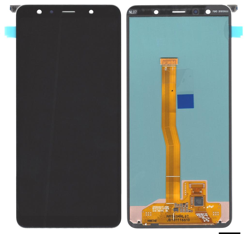 Γνήσια Οθόνη & Μηχανισμός Αφής Samsung SM-A750F Galaxy A7 (2018) Μαύρο GH96-12078A
