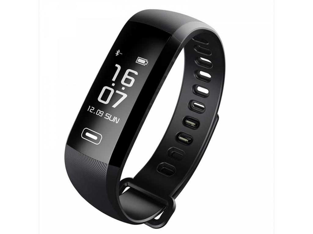 Maxcom Smartband FitGo FW11 Light IP67 Μαύρο Silicon Band. Επιπλέον Λουράκι Μωβ