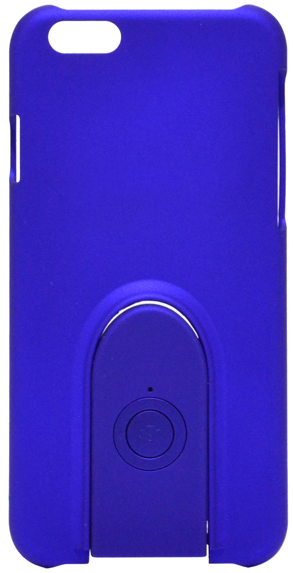 Θήκη Faceplate Monopod Wireless Selfie για Apple iPhone 6/6S Velvet Feel Μπλέ με Αποσπώμενο Χειριστήριο Bluetooth