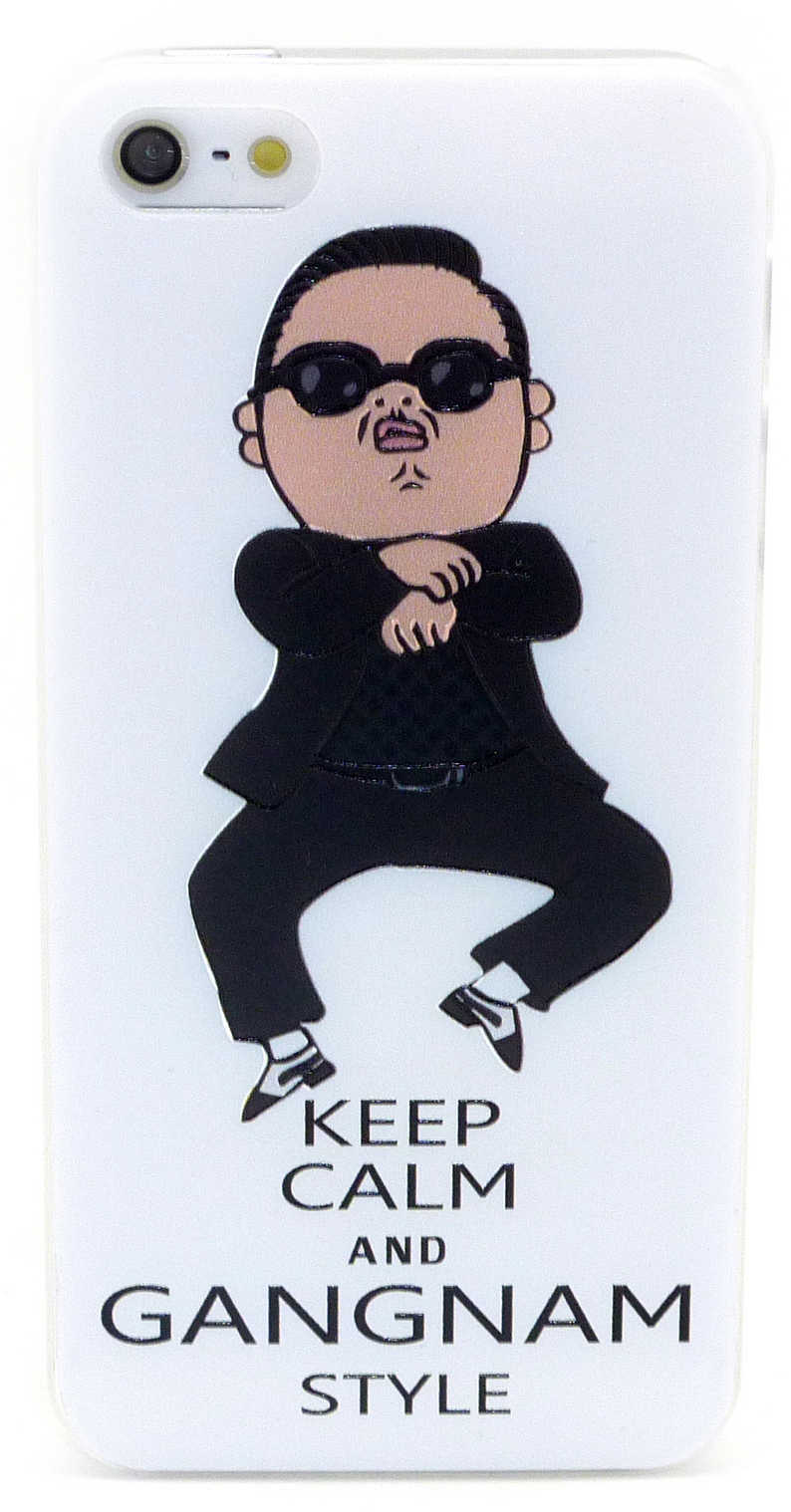 Θήκη Faceplate για Apple iPhone SE/5/5S Gangnam Style Keep Calm Λευκή