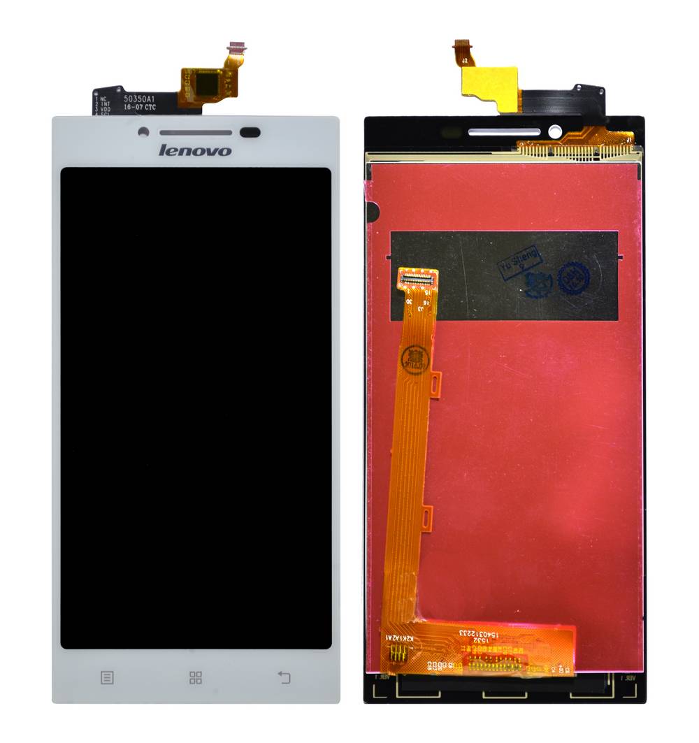 Γνήσια Οθόνη & Μηχανισμός Αφής Lenovo P70 Λευκό χωρίς Πλαίσιο