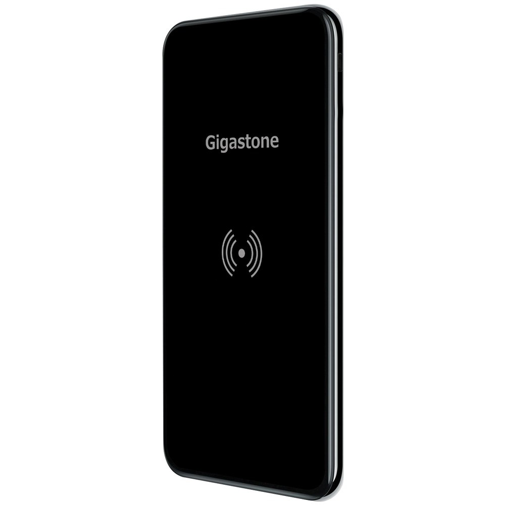 Power Bank Ασύρματης Φόρτισης Gigastone PB-8008B 8000mAh με USB, Type-C Έξοδο και Επιπλέον Επιλογή Ασύρματης Φόρτισης. Μαύρο