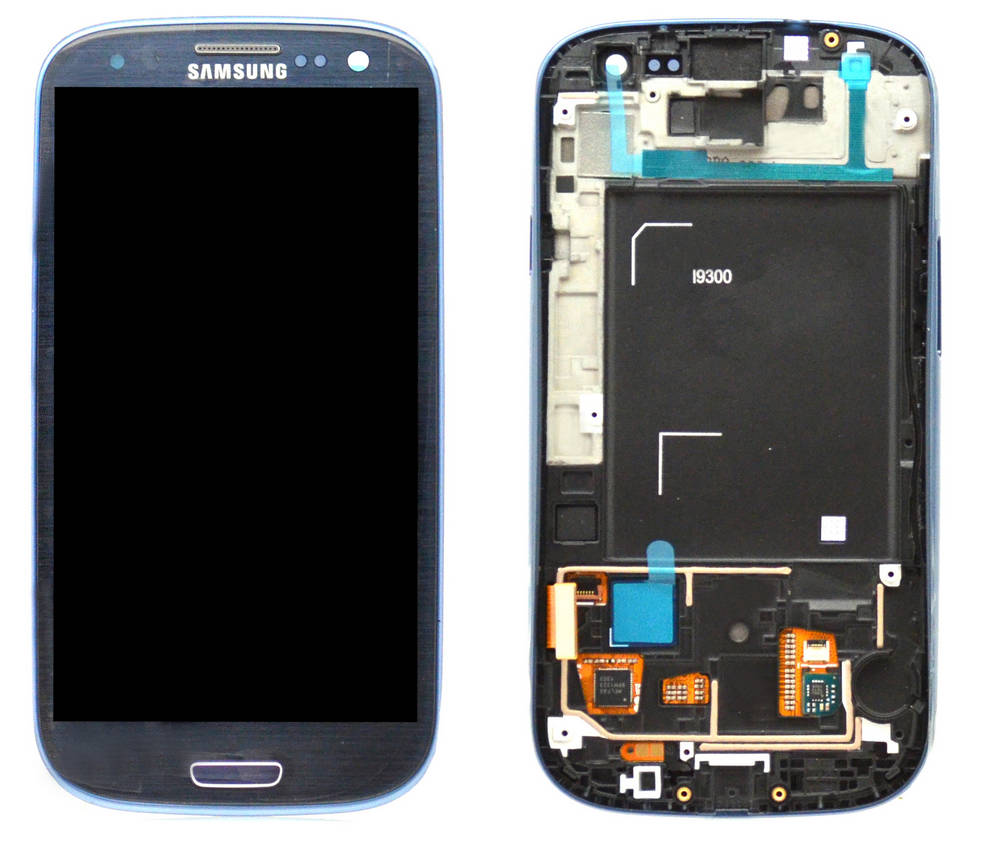 Γνήσια Οθόνη & Μηχανισμός Αφής Samsung i9300 Galaxy S3 ( S III ) Μπλέ GH97-13630A