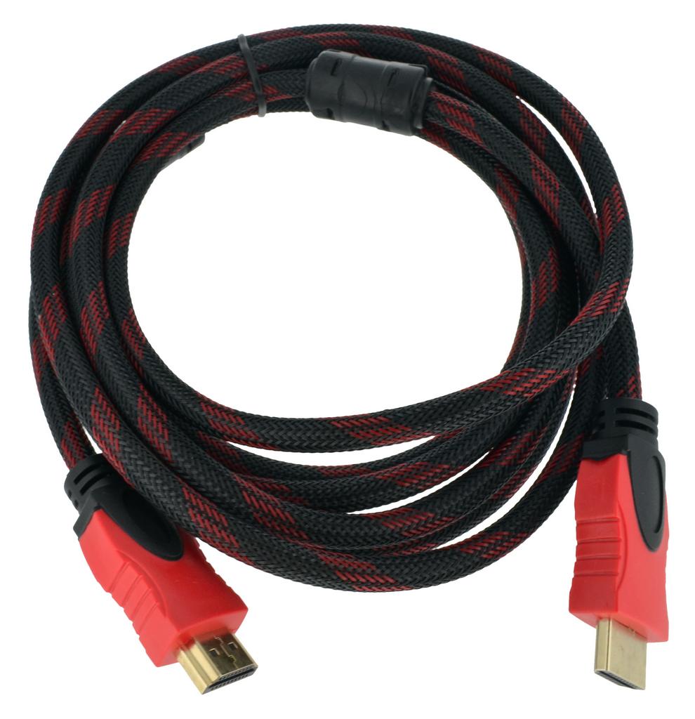 Ενισχυμένο Καλώδιο σύνδεσης Jasper HDMI 1.4 A Αρσενικό σε A Αρσενικό Gold Plated Copper 3m Μαύρο