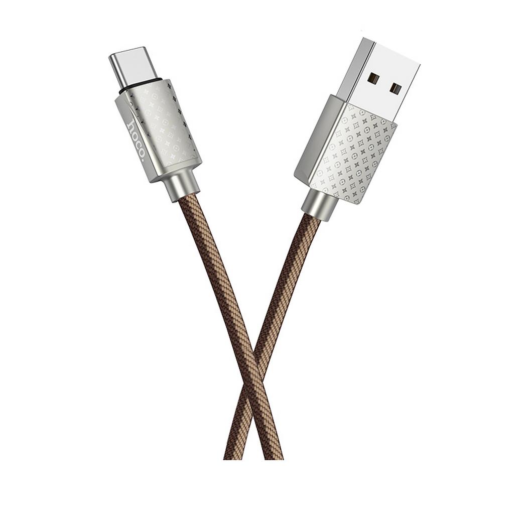 Καλώδιο σύνδεσης Hoco U61 Treasure USB σε Type-C Fast Charging 3.0A Καφέ LV 1.2μ