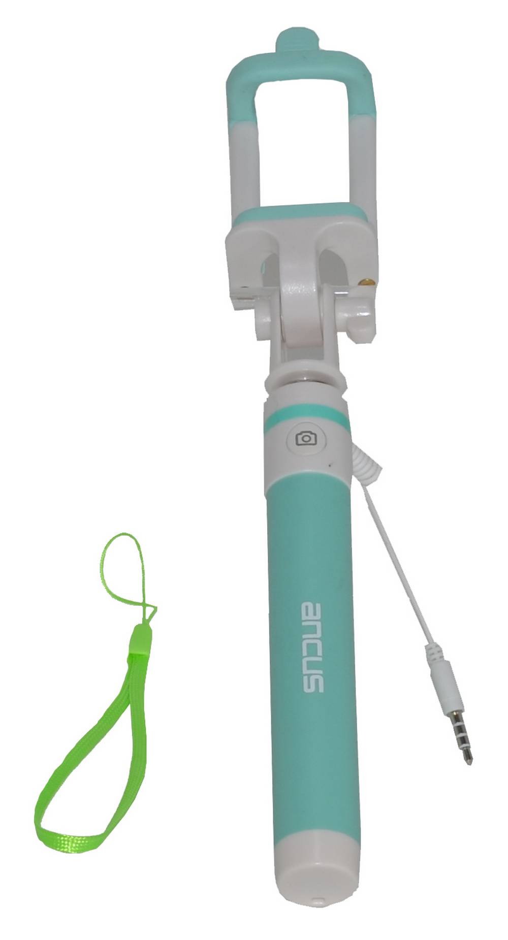 Selfie Stick Ancus Classic Γαλάζιο με Καλώδιο Jack 3.5mm (Μήκος Κονταριού 20cm, Μήκος Ανοίγματος 80cm)