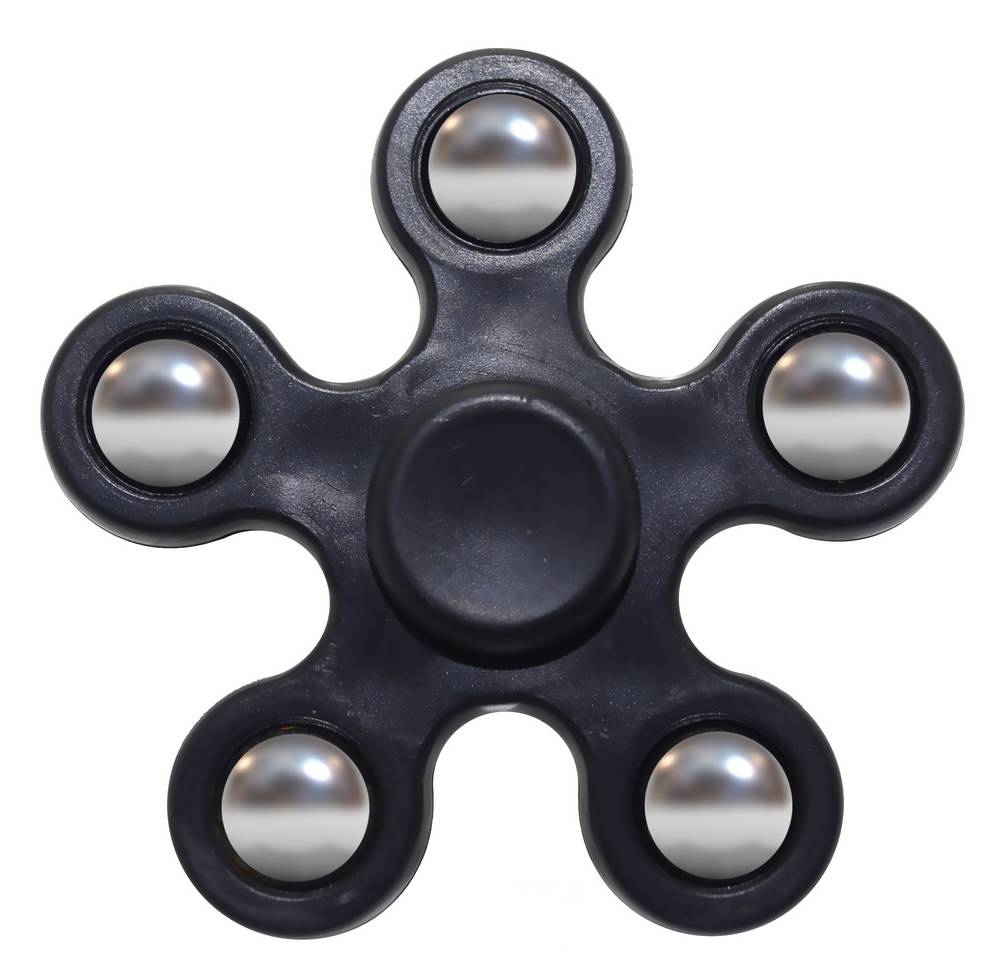 Fidget Spinner ABS Plastic 5 Leaves Μαύρο 2.5 min