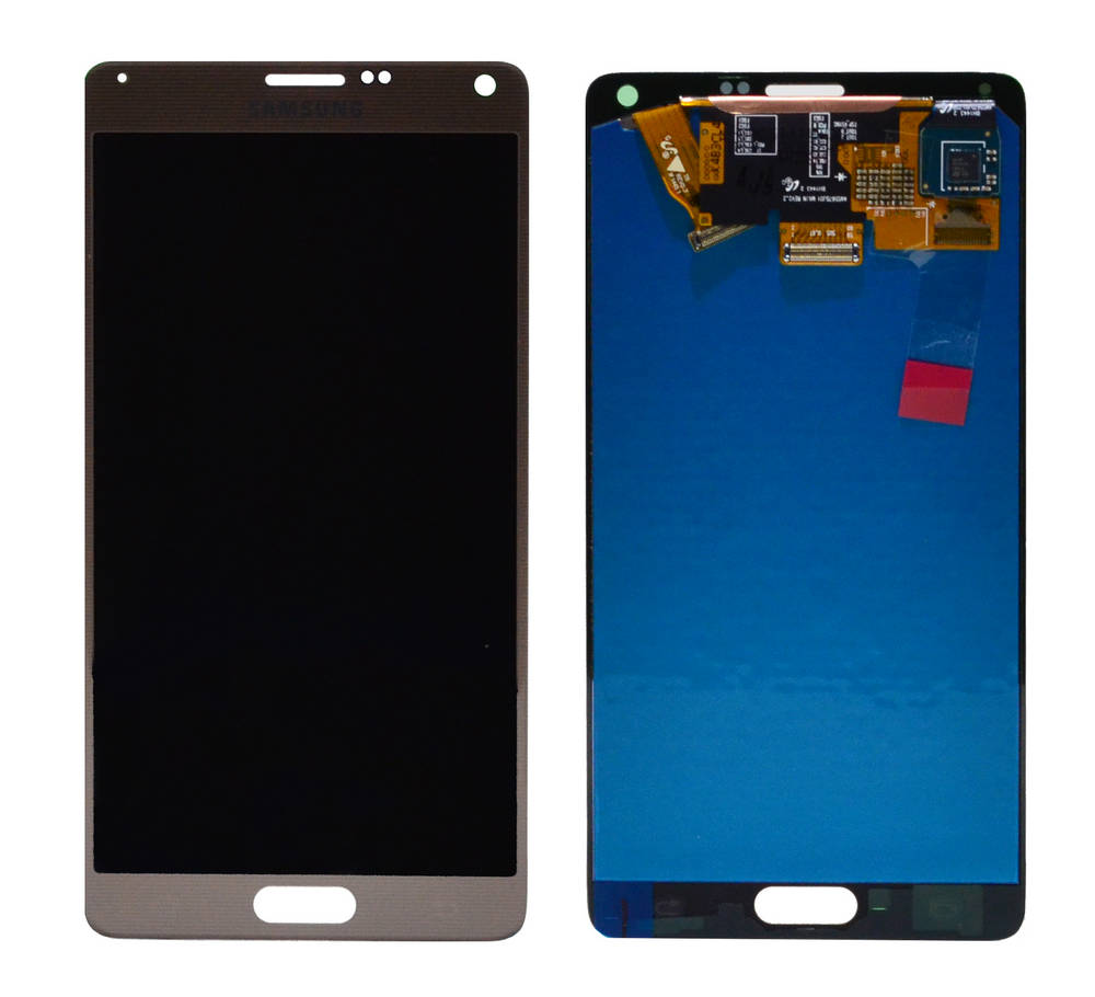 Γνήσια Οθόνη & Μηχανισμός Αφής Samsung SM-N910F Galaxy Note 4 με Κόλλα Χρυσαφί GH97-16565C