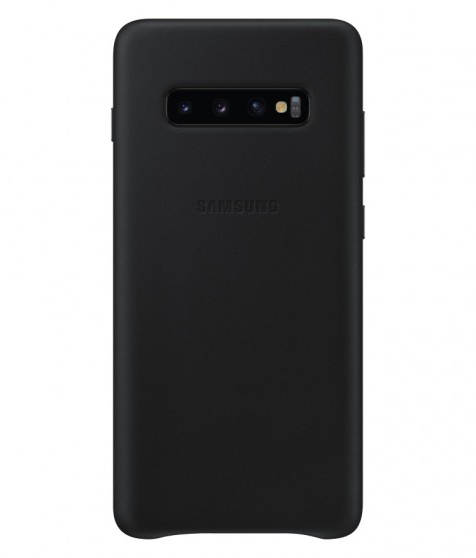 Θήκη Faceplate Samsung Leather Cover EF-VG975LBEGWW για SM-G975F Galaxy S10+ Μαύρη