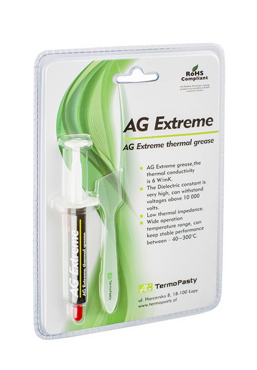 Θερμοαγώγιμη Πάστα TermoPasty AG Extreme 3gr Υψηλής Αντοχής Κατάλληλο για Επεξεργαστές και Ολοκληρωμένα Κυκλώματα