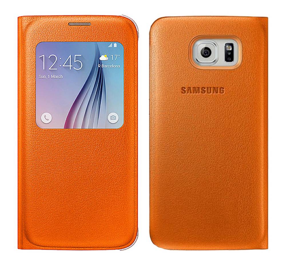 Θήκη Book S-View Samsung EF-CG920POEGWW για SM-G920F Galaxy S6 Πορτοκαλί