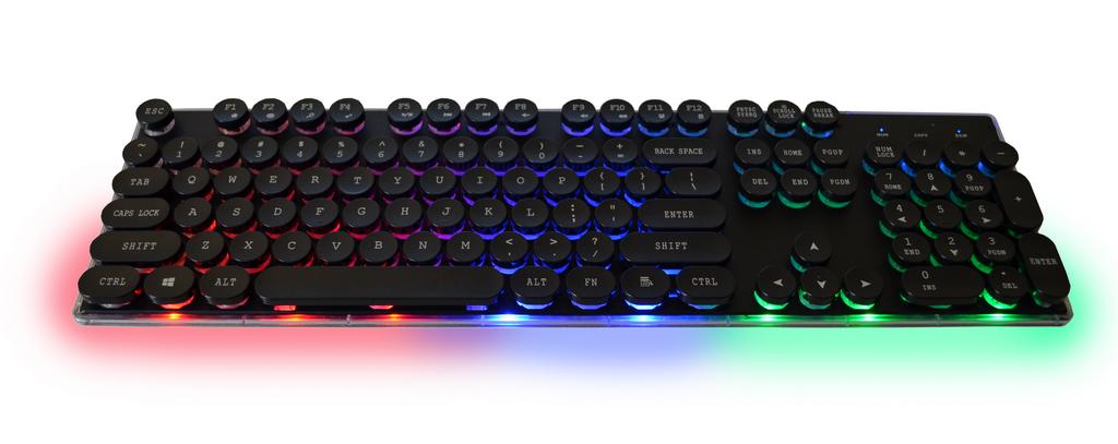 Πληκτρολόγιο Ενσύρματο Mobilis KW18 Led Backlight Αδιάβροχο USB Μαύρο