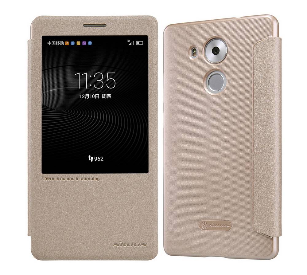 Θήκη Book S-View Nillkin Sparkle Leather για Huawei Ascend Mate 8 Χρυσαφί με ενεργό S-View