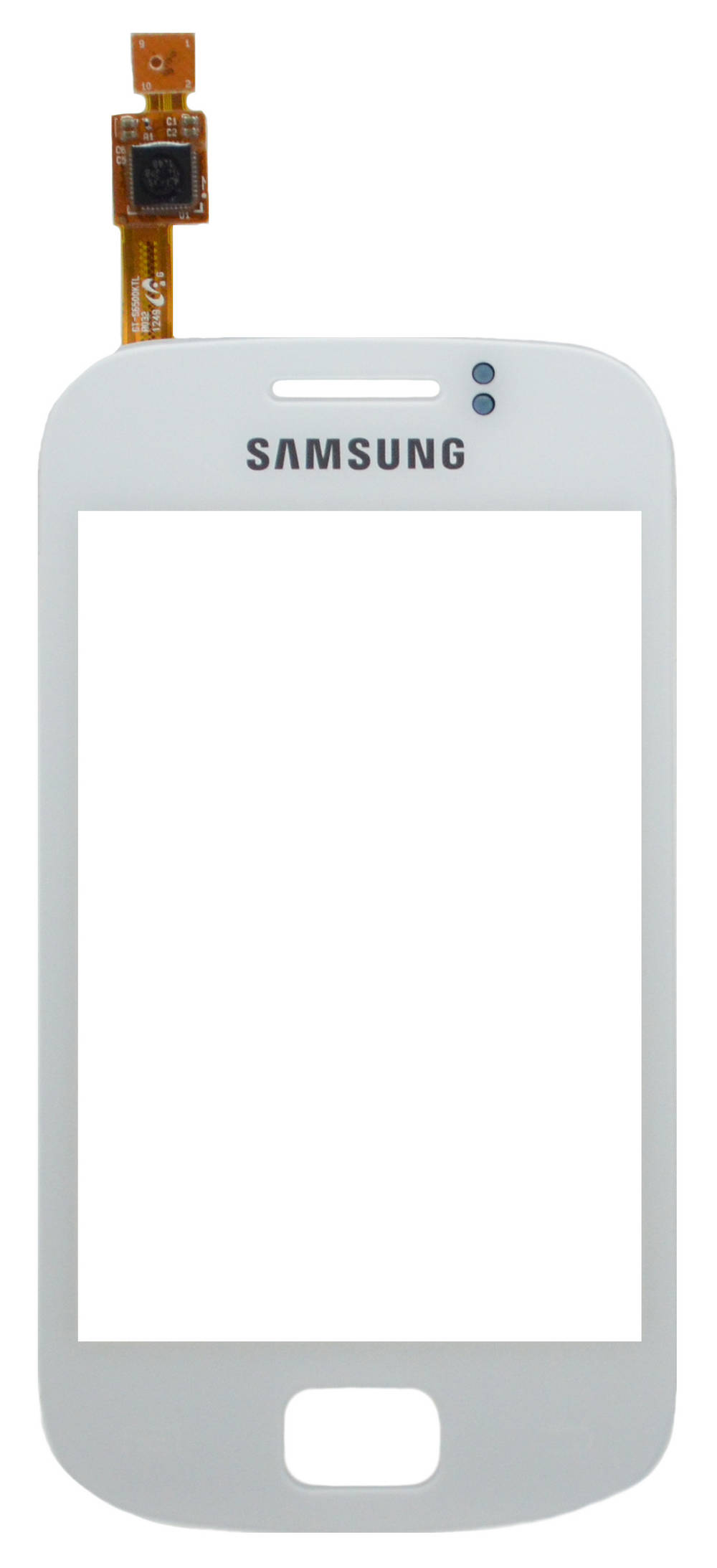 Μηχανισμός Αφής Samsung S6500 Galaxy Mini 2 Λευκό με Κόλλα Original GH59-11953B