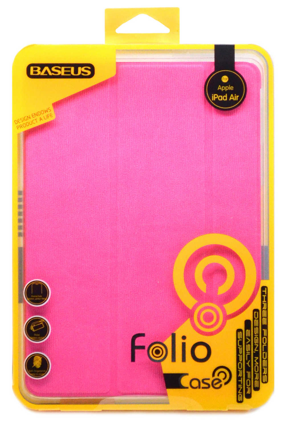 Θήκη Smart Baseus Folio για Apple iPad Air Ρόζ