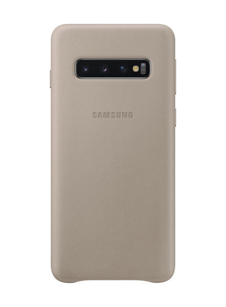 Θήκη Faceplate Samsung Leather Cover EF-VG973LJEGWW για SM-G973F Galaxy S10 Γκρι