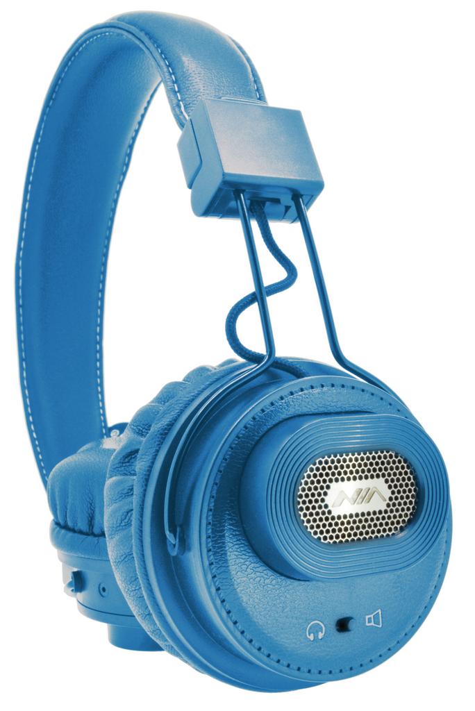 Bluetooth Ακουστικά Stereo NIA Foldable NIA-X5SP Μπλε με Μικρόφωνο, Εξωτερικό Ηχείο, Ραδιόφωνο FM, Audio In και MP3 Player με Κάρτα Μνήμης Micro SD
