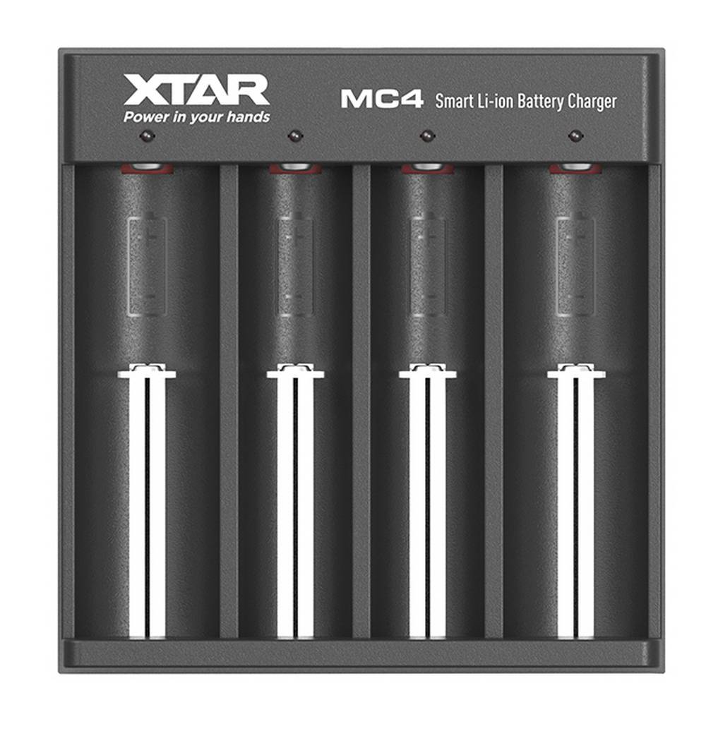 Φορτιστής Μπαταριών Βιομηχανικού Τύπου Xtar MC4 USB, 4 Θέσεων με Ένδειξη Επιπέδου Φόρτισης για 18650/17670/17500