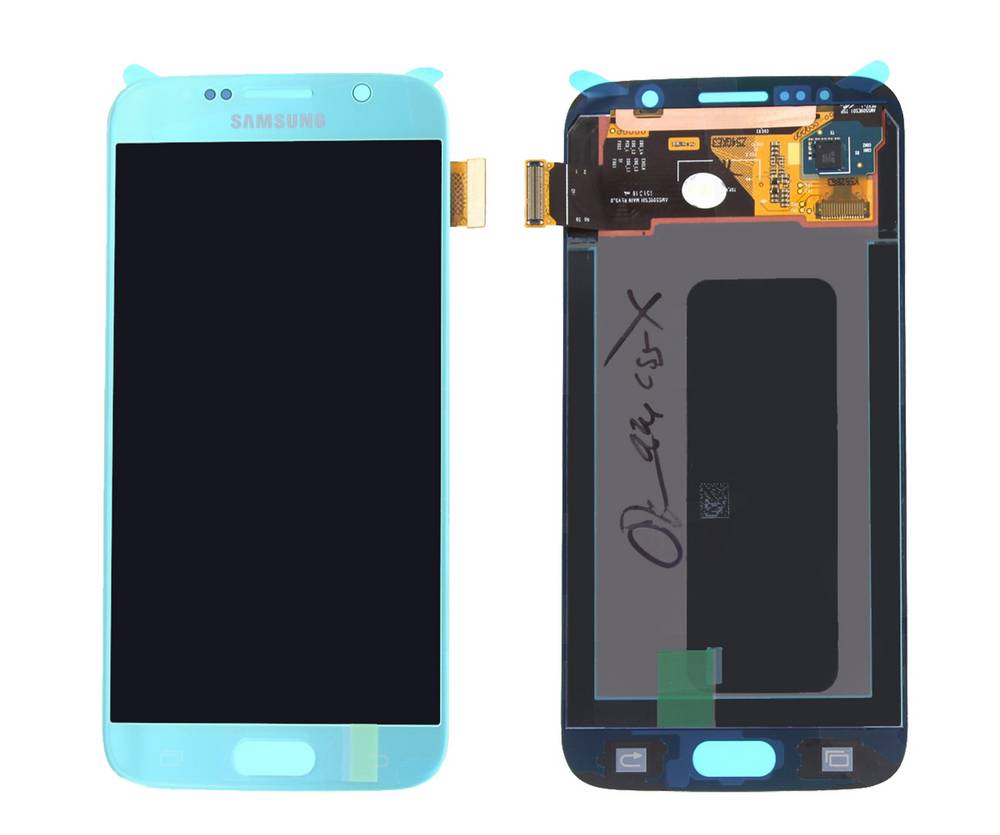 Γνήσια Οθόνη & Μηχανισμός Αφής Samsung SM-G920F Galaxy S6 με Κόλλα Μπλέ GH97-17260D