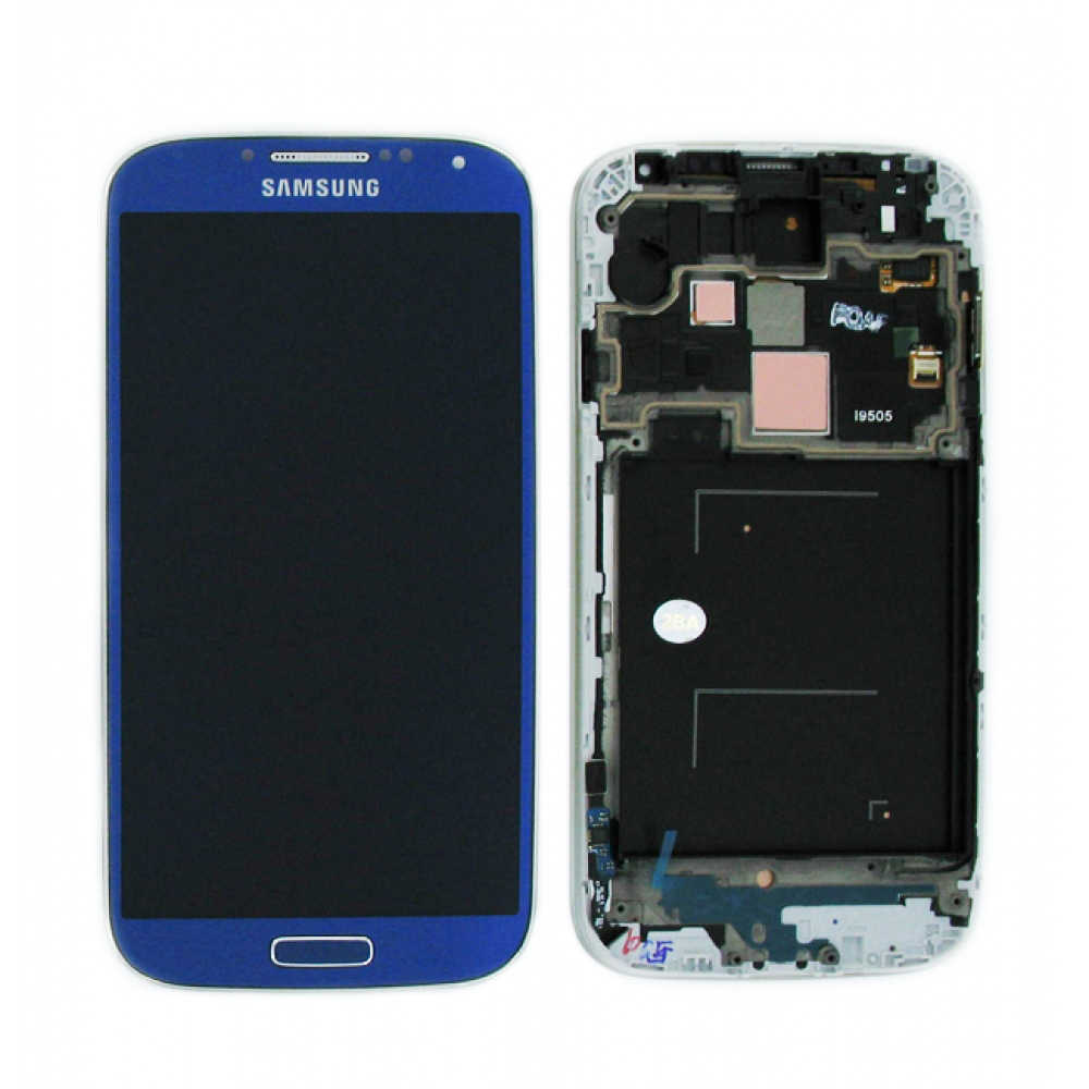 Γνήσια Οθόνη & Μηχανισμός Αφής Samsung i9505 Galaxy S4 Μπλέ GH97-14655C
