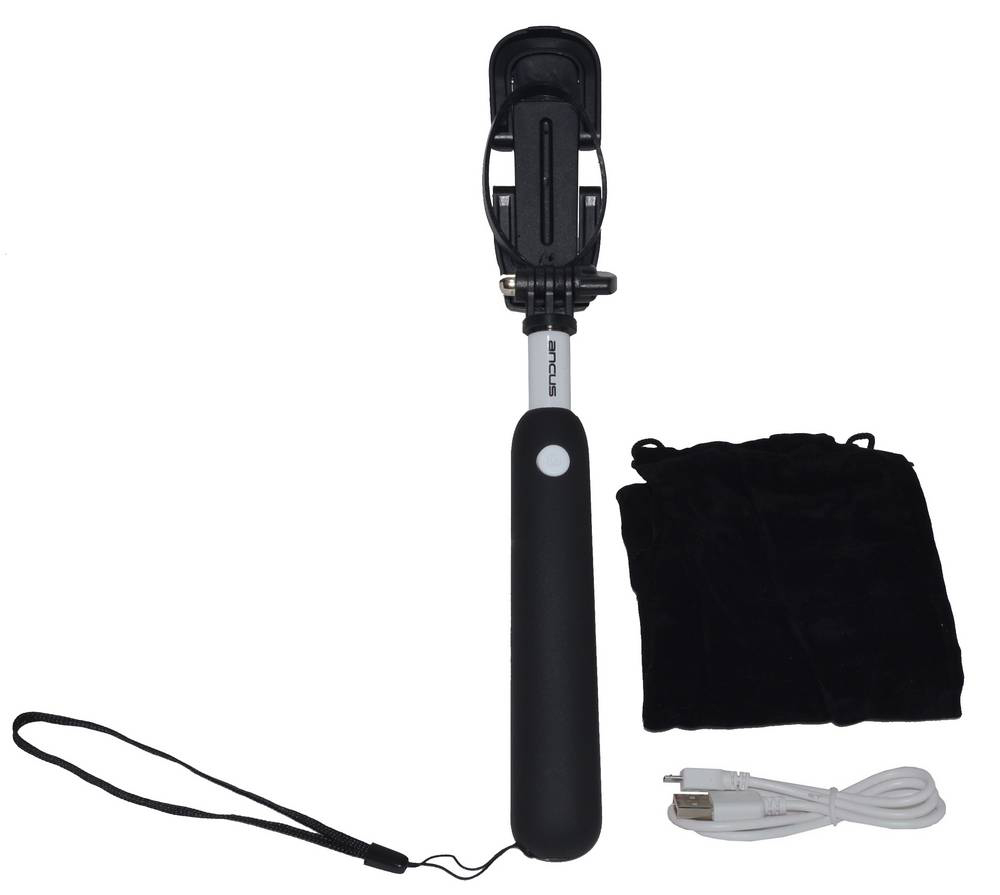 Selfie Stick Ancus Mini Bluetooth Μαύρο (Μήκος Κονταριού 18cm, Μήκος Ανοίγματος 72cm)