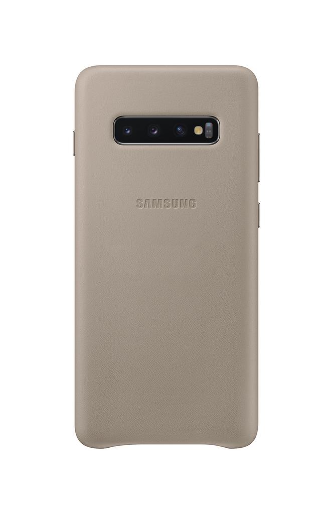 Θήκη Faceplate Samsung Leather Cover EF-VG975LJEGWW για SM-G975F Galaxy S10+ Γκρι