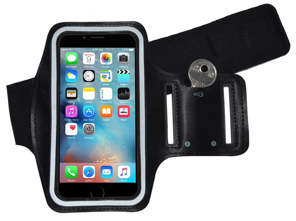 Θήκη Μπράτσου Ancus για Apple iPhone 6/6S Μαύρη-Γκρί και Συμβατά Τηλέφωνα