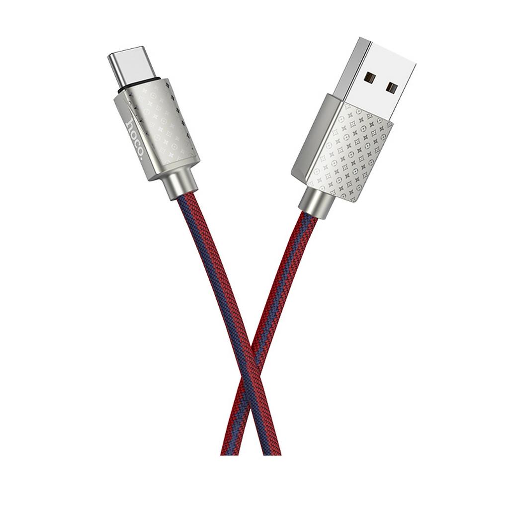 Καλώδιο σύνδεσης Hoco U61 Treasure USB σε Type-C Fast Charging 3.0A Κόκκινο LV 1.2μ